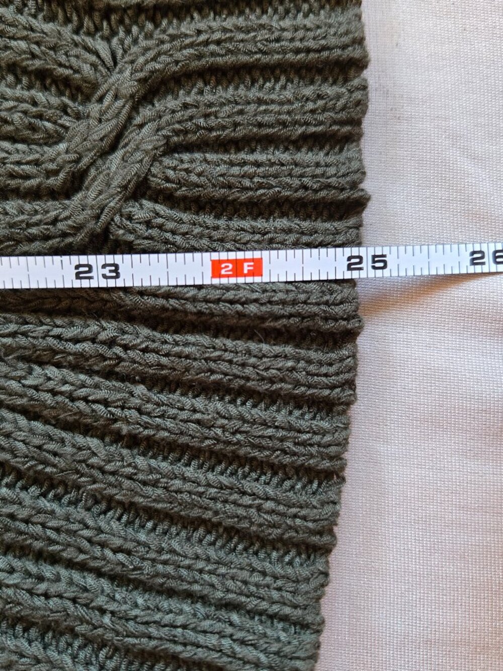 LOFT Cowl Collar Cable Knit Sweater Medium Olive Gray - Picture 7 of 13